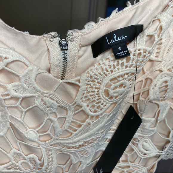 Blush Pink Lace Ruffled Wedding Guest Dress - Picture 8 of 11